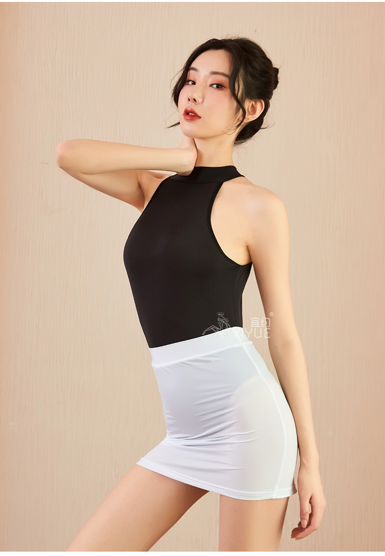 宜约情趣内衣女高弹性感泳衣紧身连体衣包臀裙ol秘书制服外贸8103