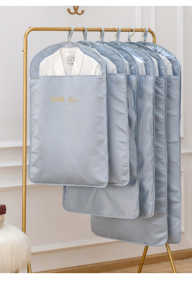 厂家直销衣服防尘罩挂衣袋皮草大衣套子防尘袋衣架衣罩挂式家用牛