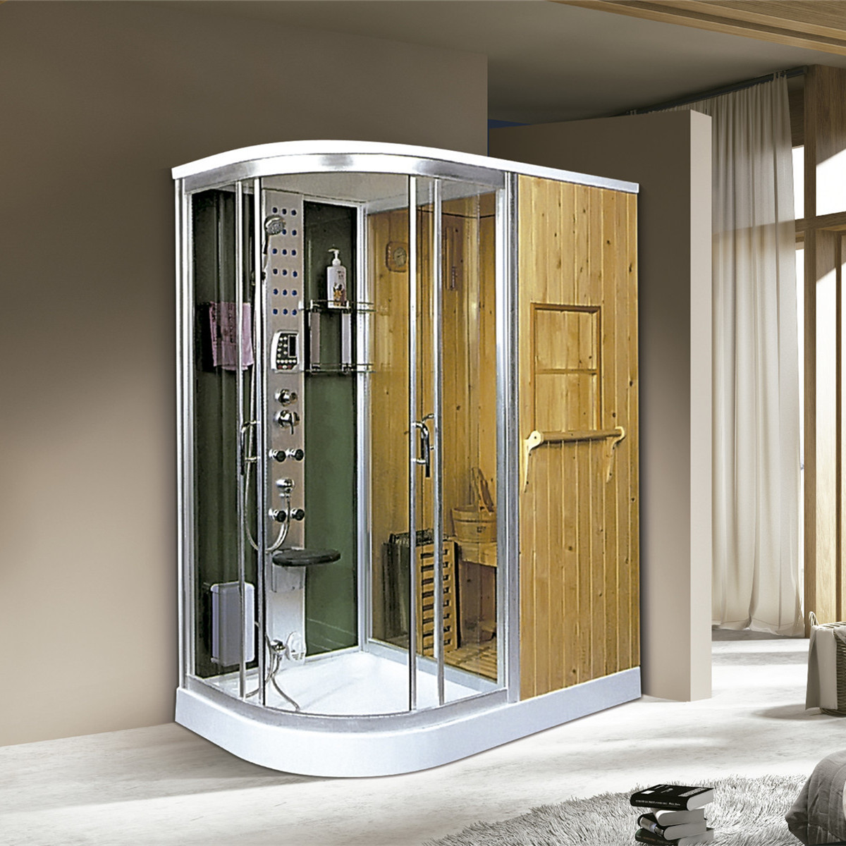 厂家直发多用桑拿房家用蒸汽房整体淋浴房酒店淋浴室干湿蒸淋浴间