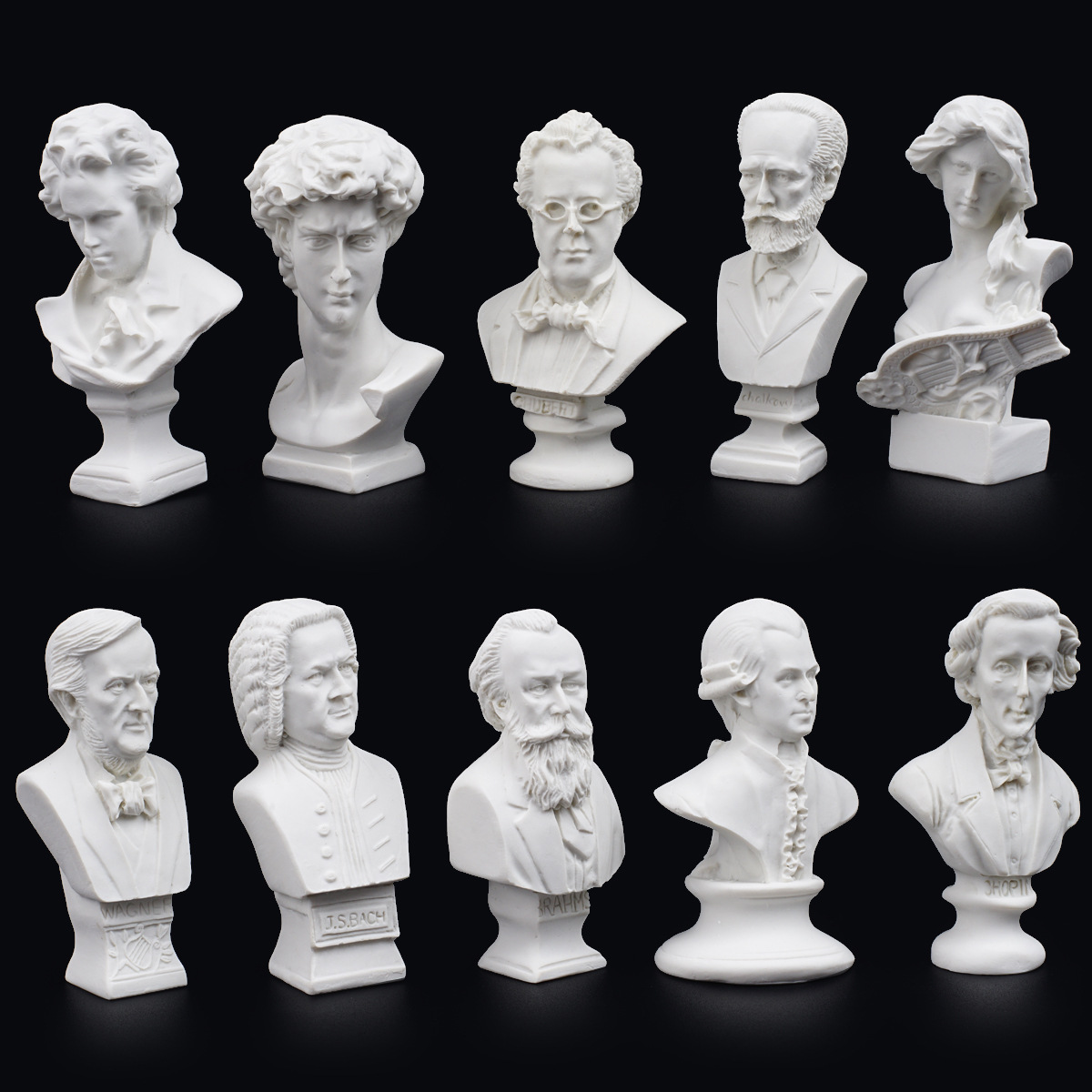 树脂石膏像迷你小素描头像模型美术人头摆件人物石膏人像雕像装饰