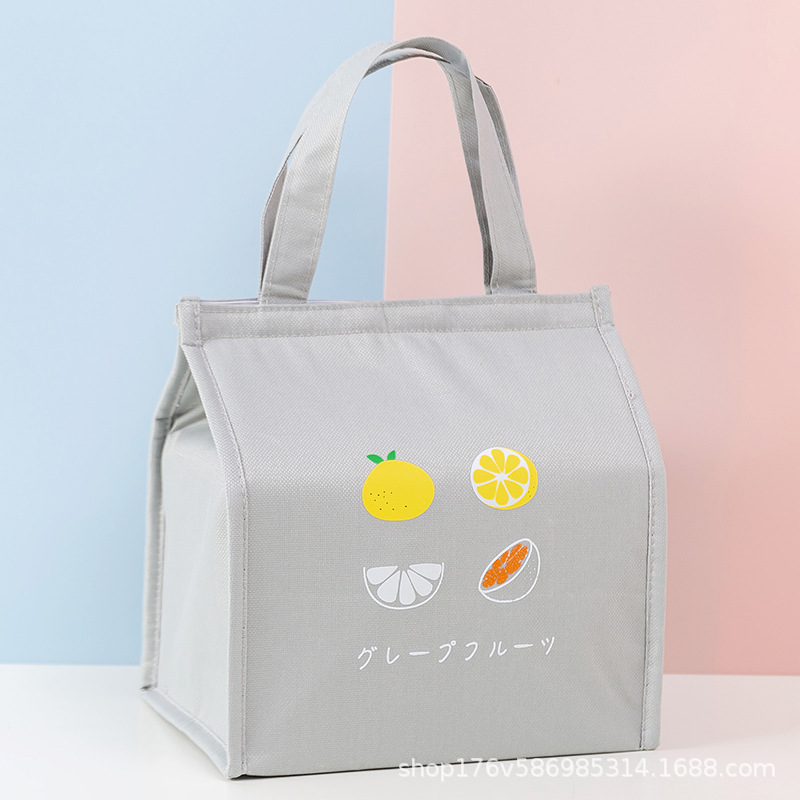 New Fashion Simple Large Capacity Fresh Fruit Colorful Picnic Insulated Bag Lunch Bag Lunch Box Bag Wholesale