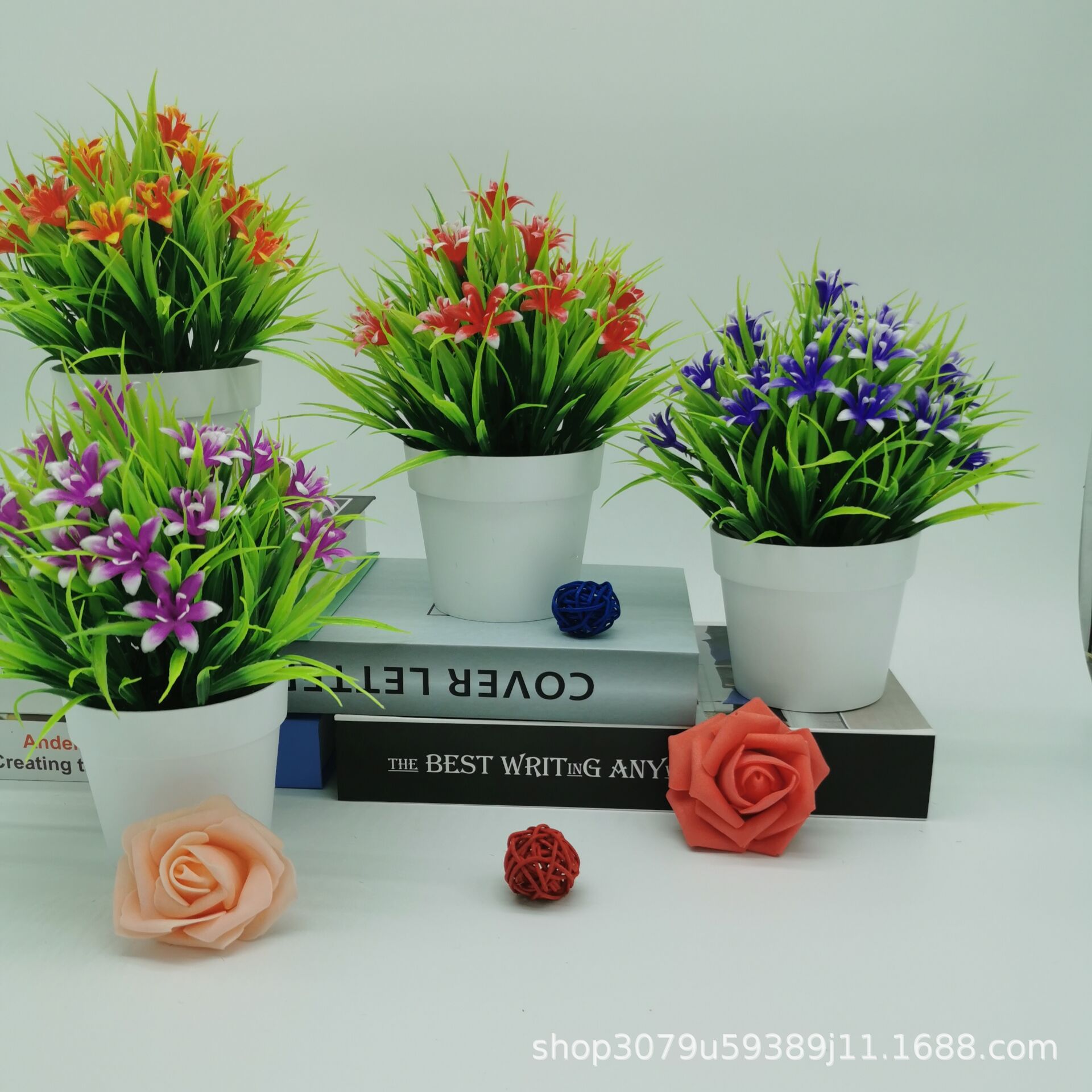 仿真植物塑料盆景小兰花迷你盆栽 室内餐桌客厅桌面小盆景