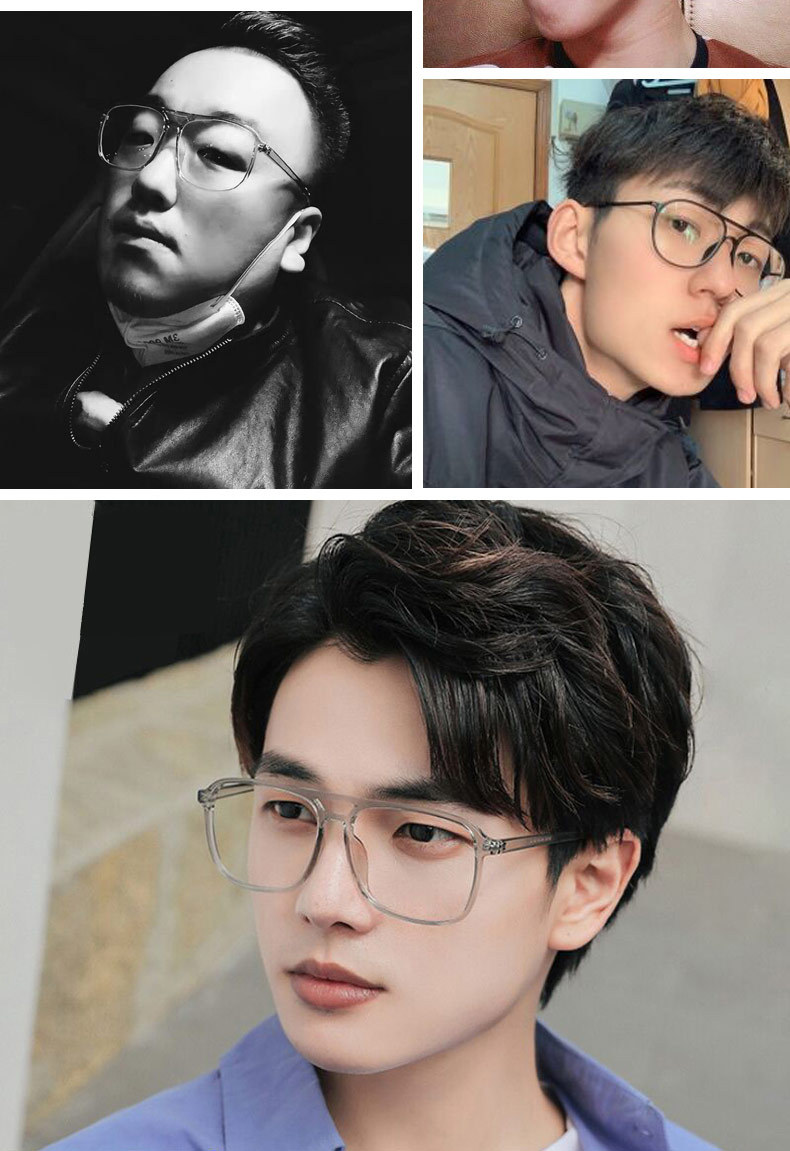 半框拉丝钛合金属眼镜架男款近视长城腿镜架商品描述材质tr90脸型长脸