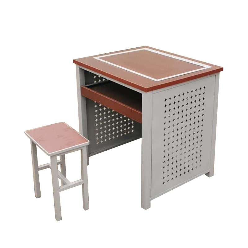 翻转电脑桌 多媒体翻转电脑桌单双人翻盖桌微机室学生两用课桌