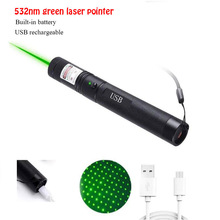 USB充电激光手电笔镭射笔蓝激光红激光绿激光逗猫教学指示