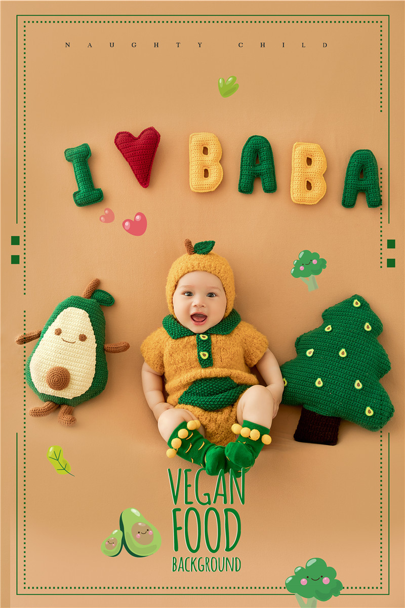 儿童影楼新生儿宝宝主题服装道具拍照摄影百天百日照创意diy衣服