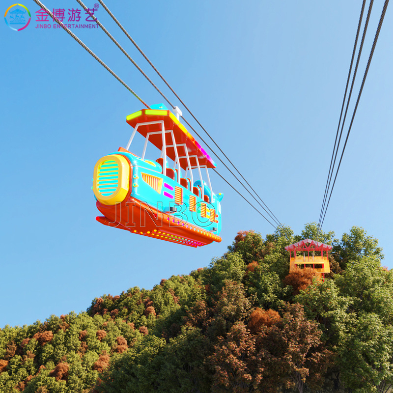 户外山地新款游乐设施 吊椅式索道 缆车设备订制 金博品牌jby193