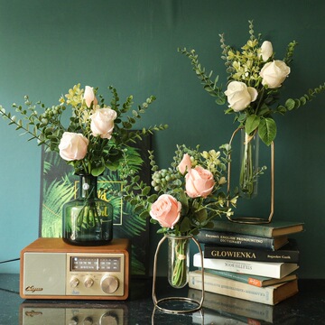 北欧田园ins风仿真花厂家米拉玫瑰花束家居装饰跨境婚庆批发假花