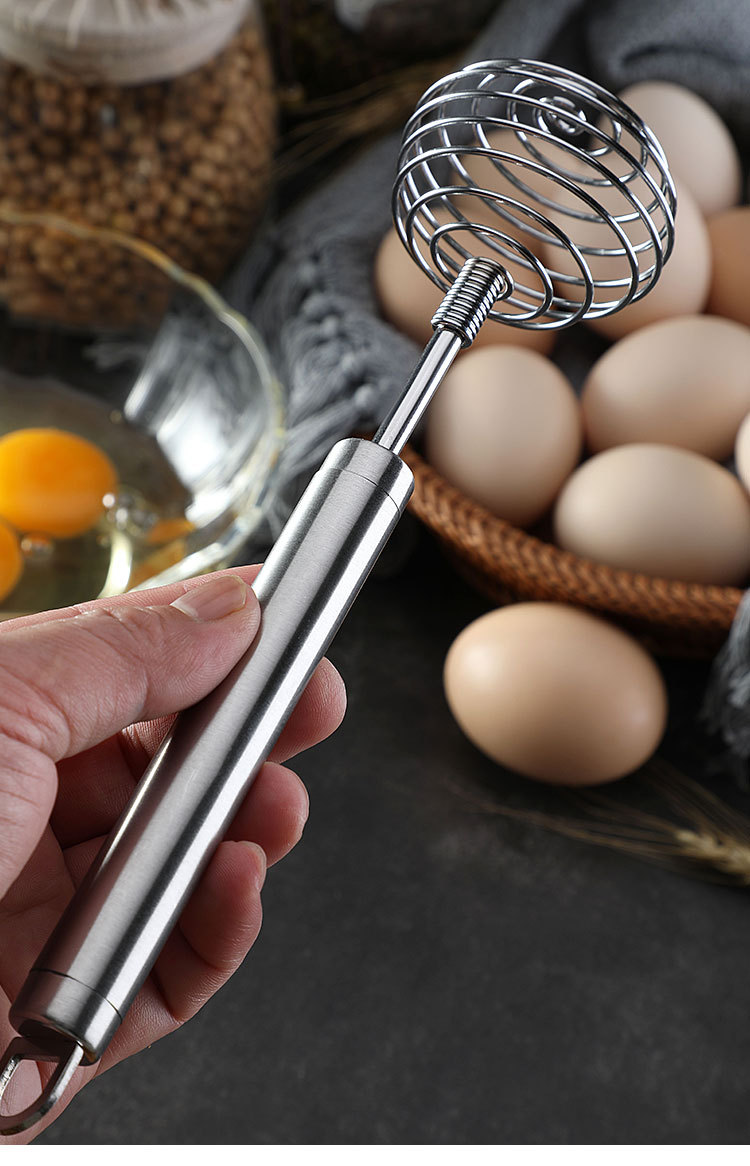 新款家用手动打蛋器不锈钢搅拌器手持搅蛋器手摇打蛋棒厨房小工具