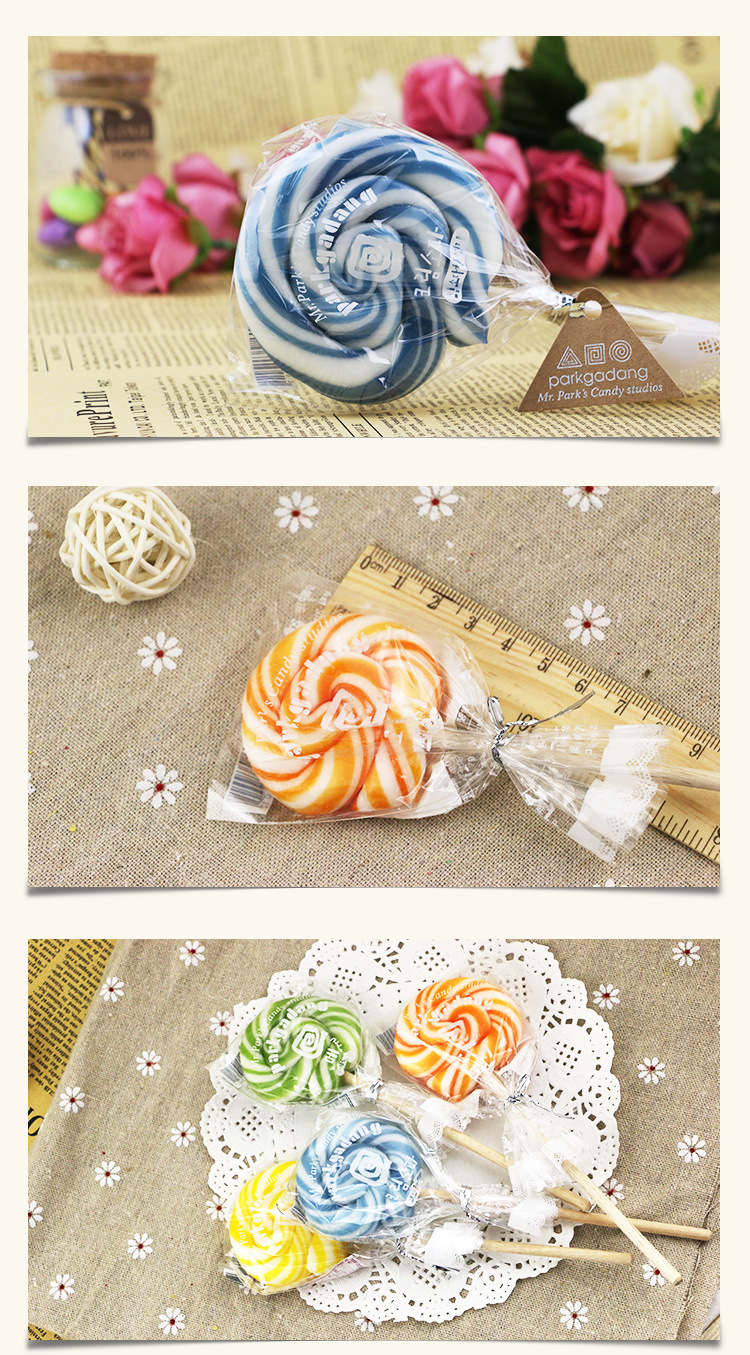 韩国进口帕克大叔棒棒糖花束手工水果创意大糖果儿童零食50g单支