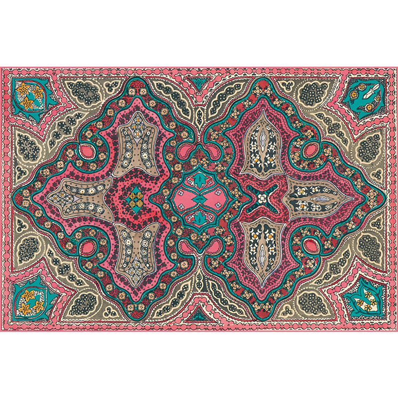 Cross-Border Ethnic Persian Carpet Floor Mat Living Room Bedroom Kitchen Bathroom Coffee Table Sofa Cushion Bedside Blanket Wholesale