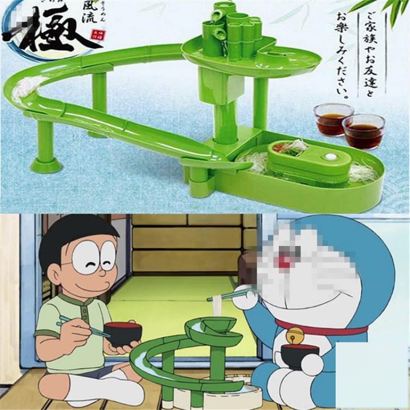 日本儿童流水素面机第三代水面机凉面滑梯玩具旋转流水凉面机套装