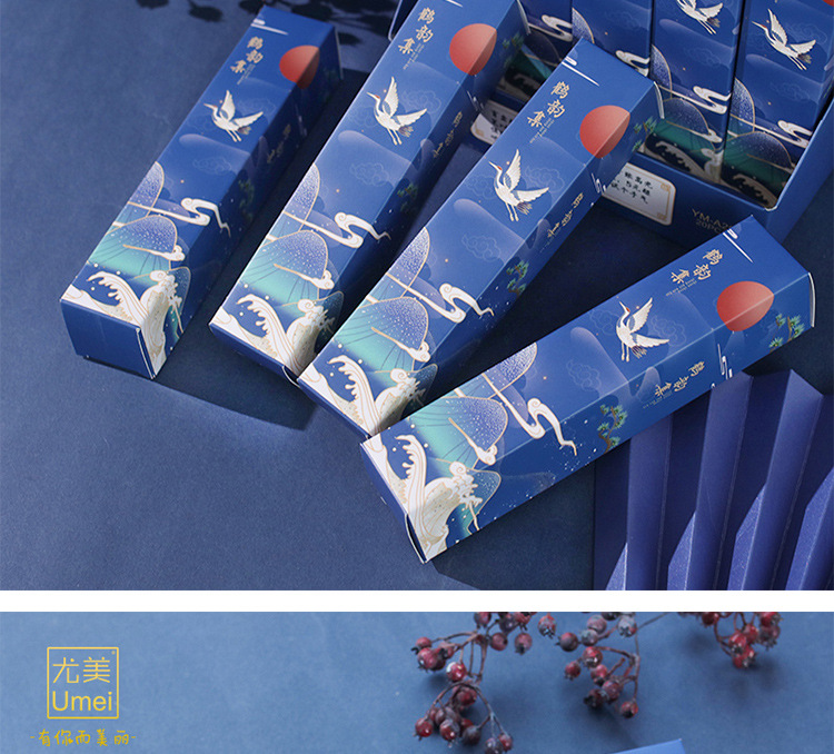 尤美超值盲盒笔中国风创意国潮造型中性笔手账笔学生文具礼盒套装