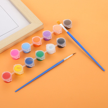 幼儿丙烯颜料diy6色连体涂鸦彩绘美术用品石膏娃娃风筝绘画颜料