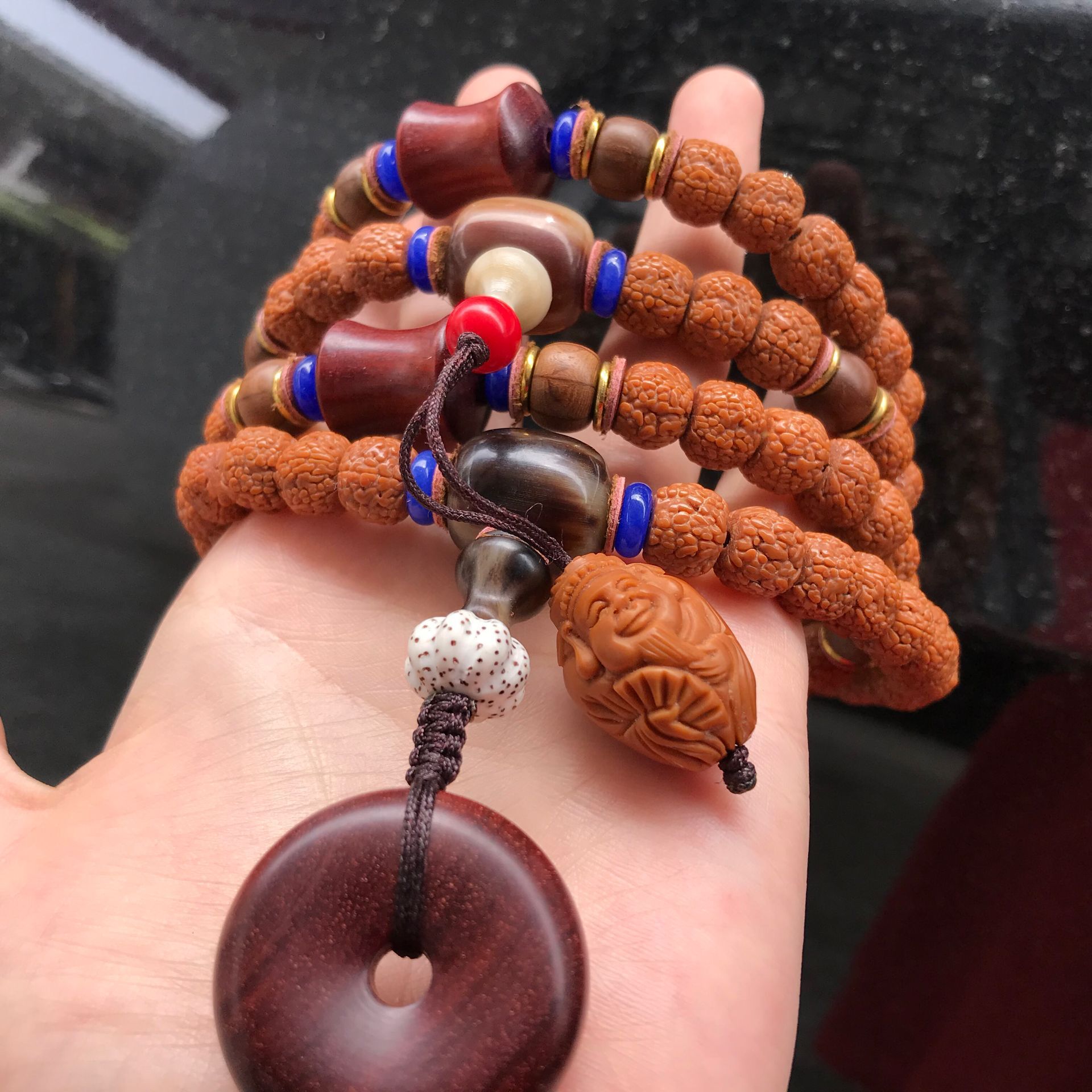 厂家供应108藏式龙鳞纹金刚菩提 藏式龙鳞纹佛珠手串