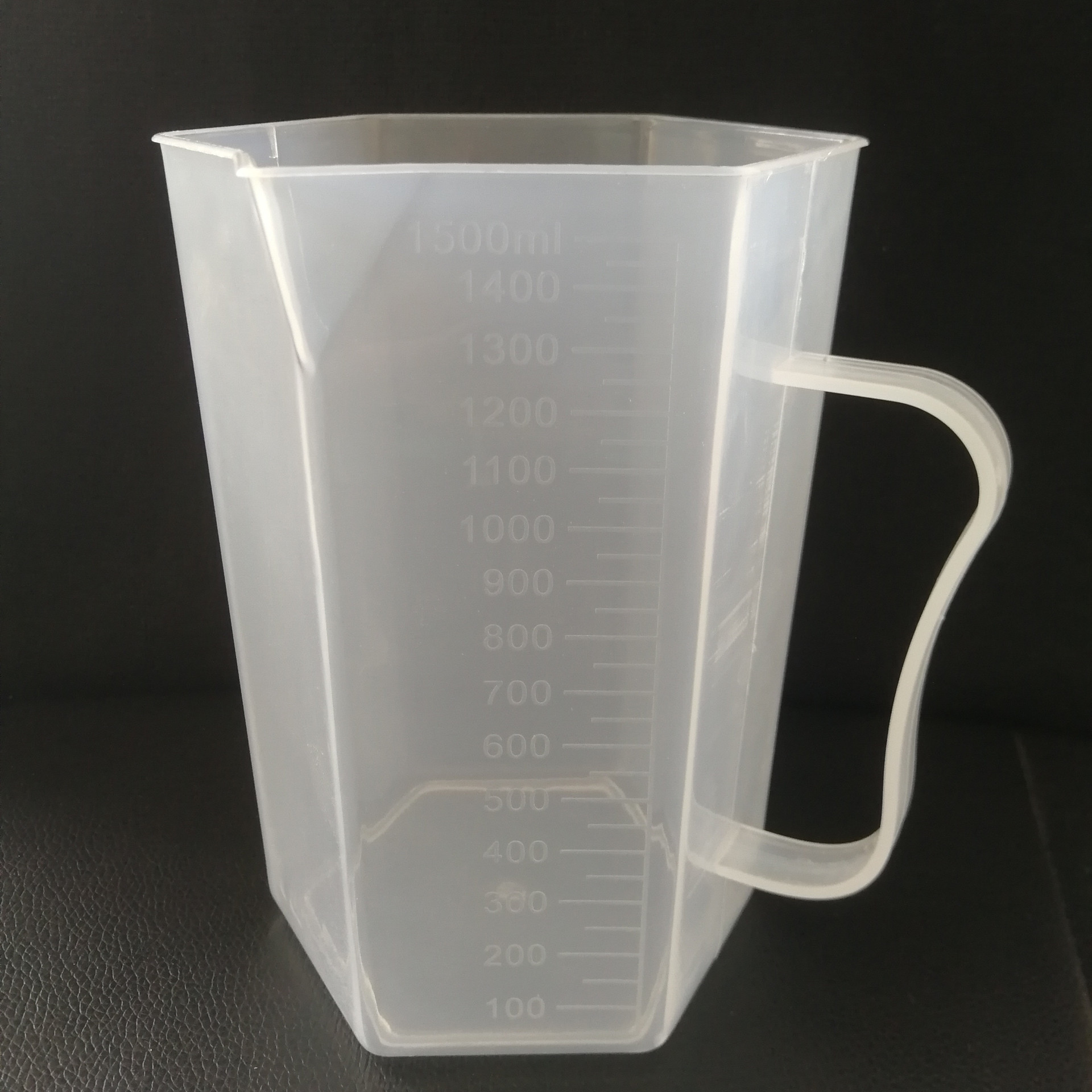 烧杯pp刻度杯 烘焙量杯 六棱柱量杯 1500ml