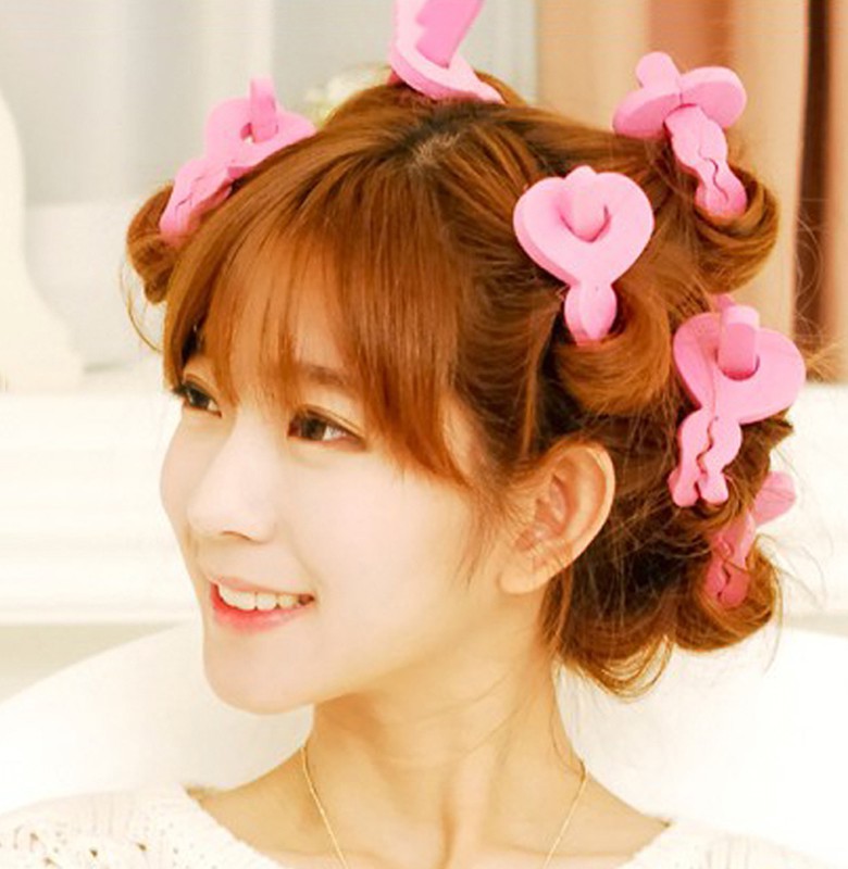 批发 爱心卷发棒睡美人造型发卷海绵卷发条卷发器不伤发海绵条