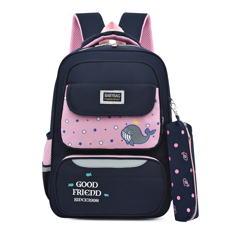 Korean Style Schoolbag for Primary School Boys and Girls 6-12 Years Old Backpack Lightweight Decompression 1-3-4-6 Grade