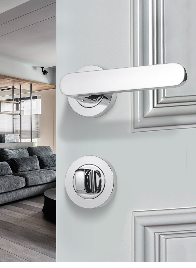 隐形门锁 锌合金单面锁 隐藏室内卧室暗门锁单舌门锁机械锁具