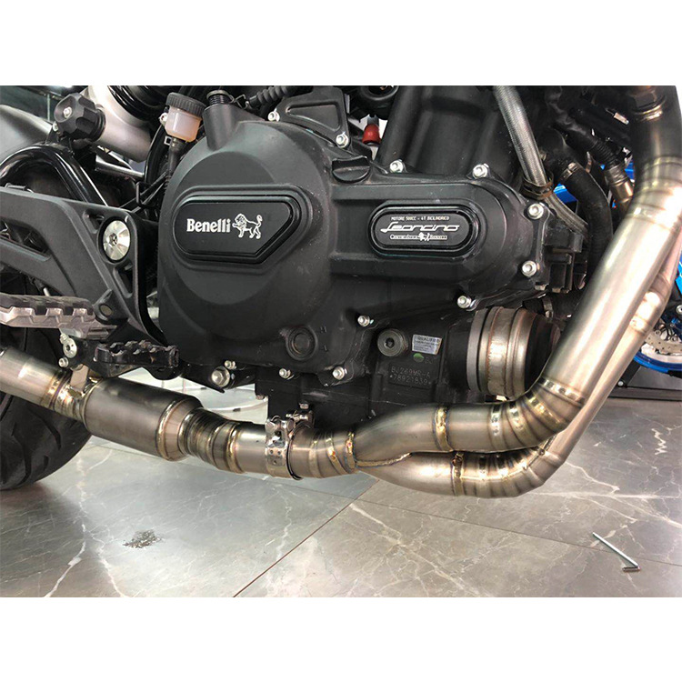 厂家直销适用摩托车幼狮500代替回压鼓中段改装bj500钛合金排气管