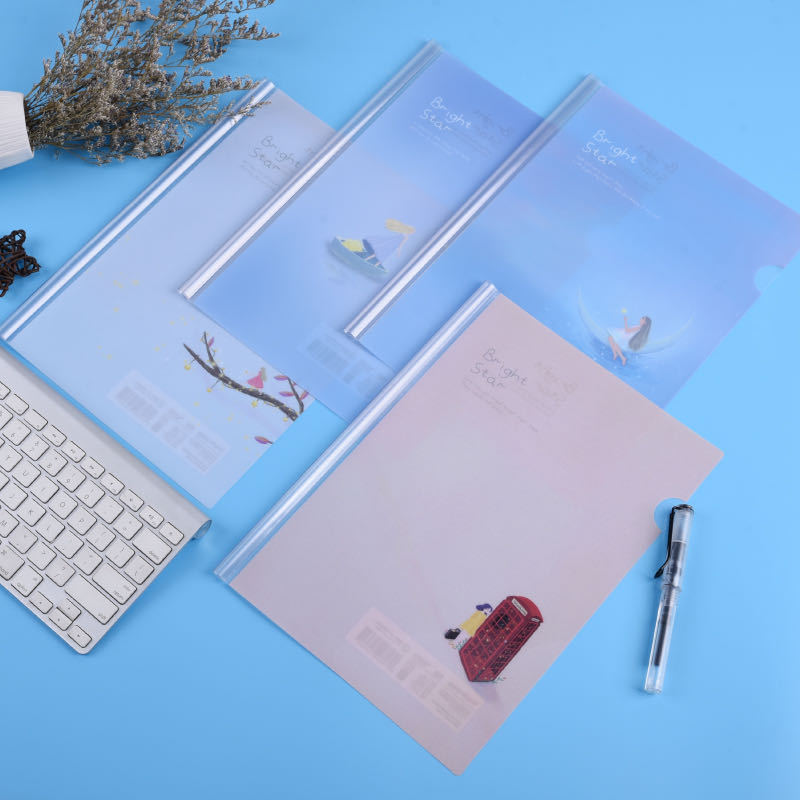听色文创1306抽杆夹pcga401文件收纳翻页夹18c插页夹a4资料拉杆夹