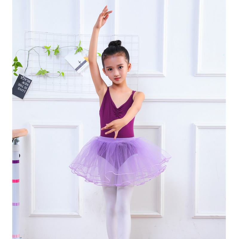春夏新款儿童芭蕾舞蹈服女童棉开档连体吊带体裙
