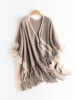 Autumn and winter decorate Super large Kerchief cloak Pure Cashmere knitting Korean Edition scarf Dual use Autumn and winter decorate Super large Kerchief cloak Pure Cashmere knitting Korean Edition scarf Dual use