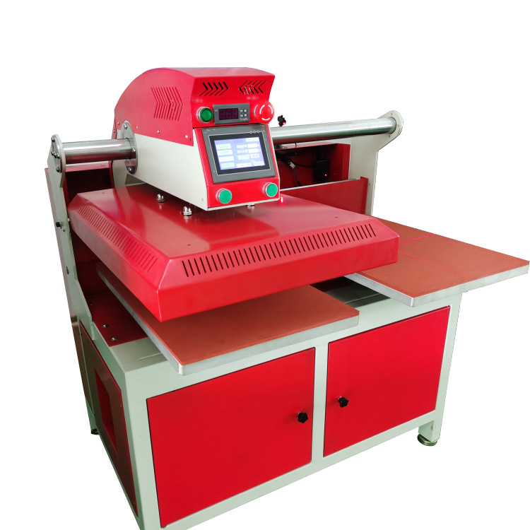 上滑双工位烫画机 数码印花压烫机红外线定位气动全自动t恤压烫机