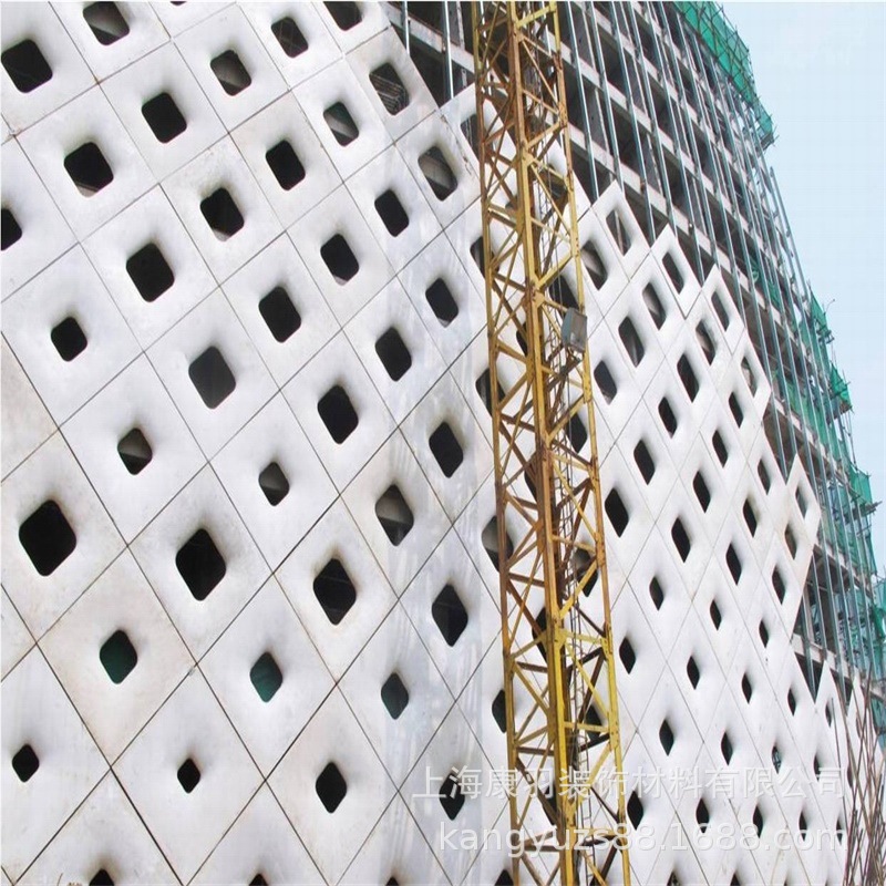 外立面grc幕墙板 grc干挂板材 grc外墙挂板 彩色grc幕墙板