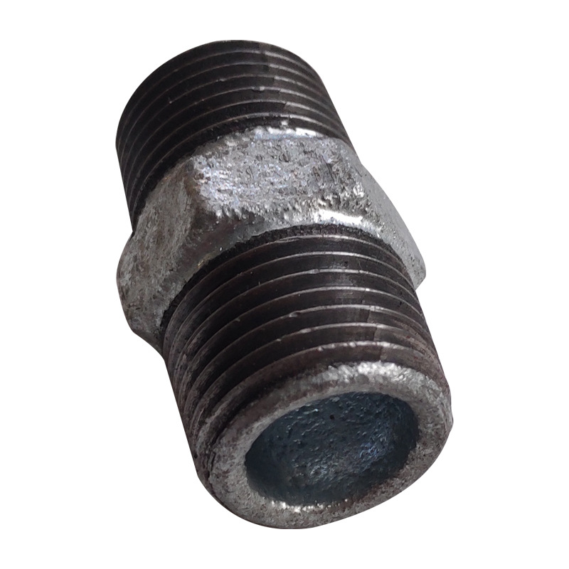 中标厂家供应玛钢管件六角外丝对丝内接头镀锌配件消防丝接管件