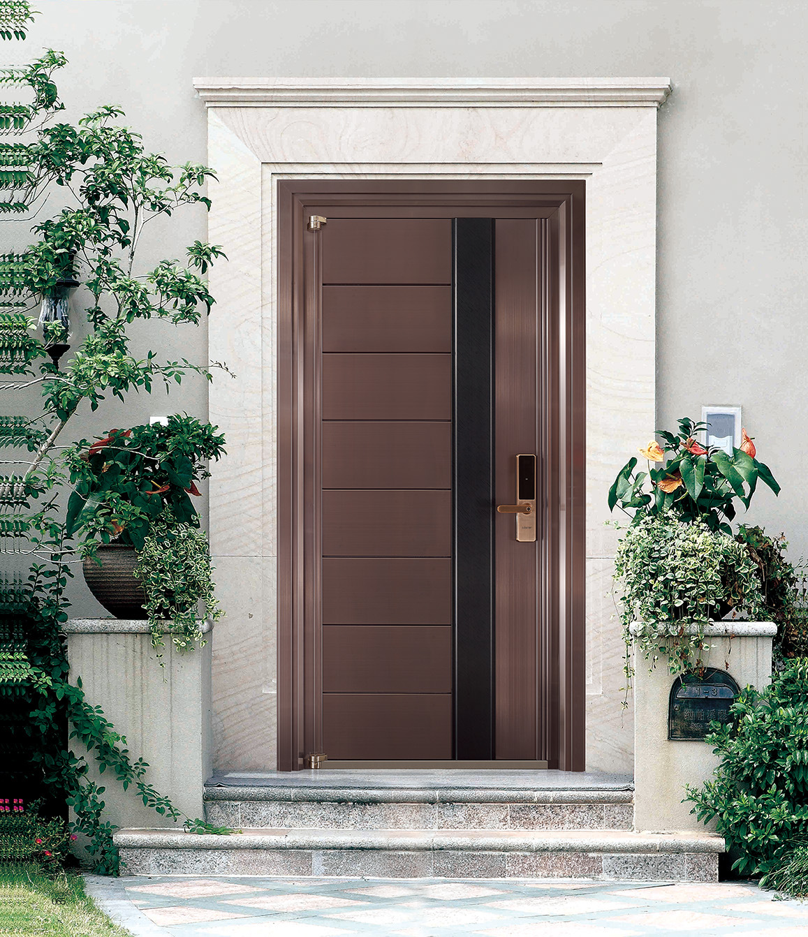 广佛提供测量安装定制新款韩式门入户门不锈钢防盗门小区进户门