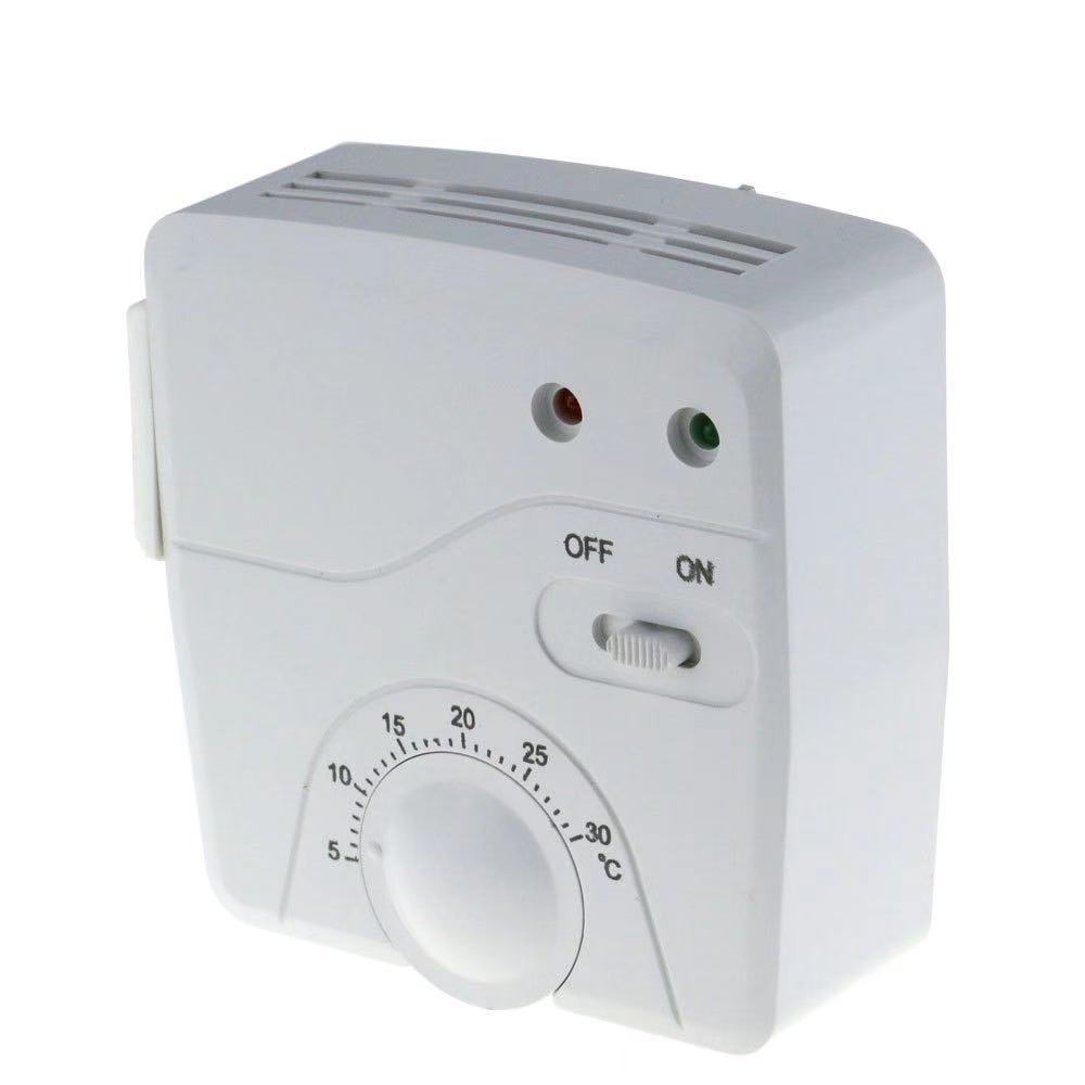 厂家直供墙暖地暖室内采暖手动调温温控器插头式方便好用无需安装