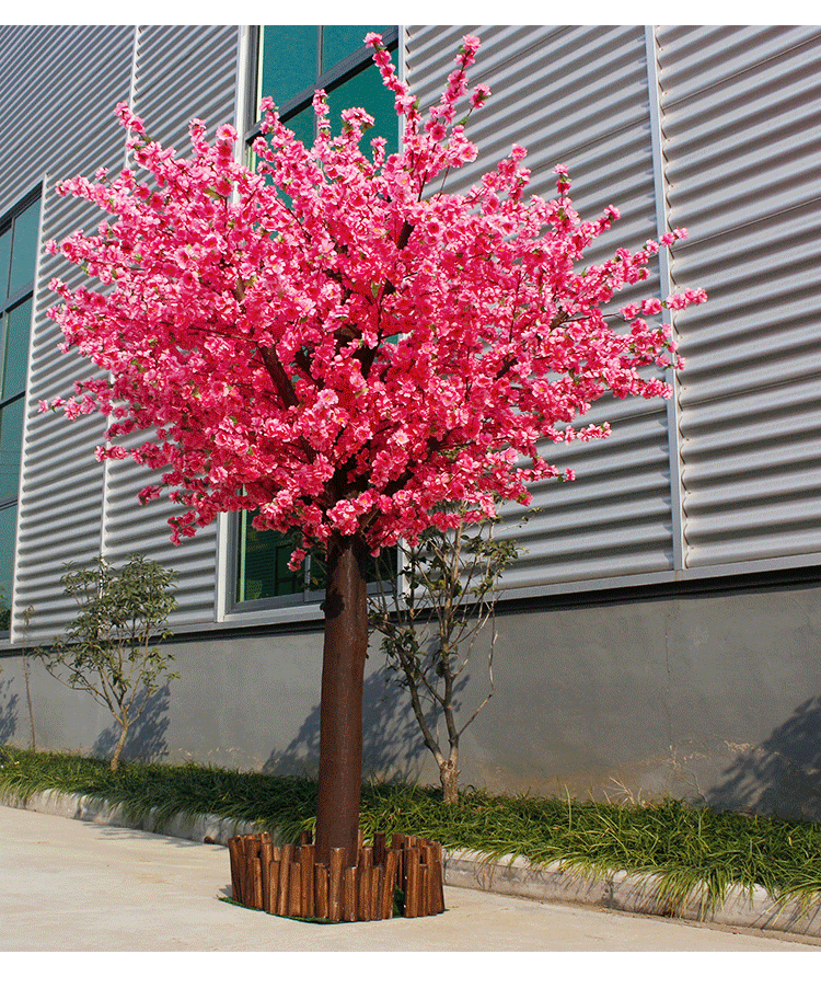 仿真桃花树客厅装饰许愿树仿真树大型植物假桃树商场布置仿真桃树
