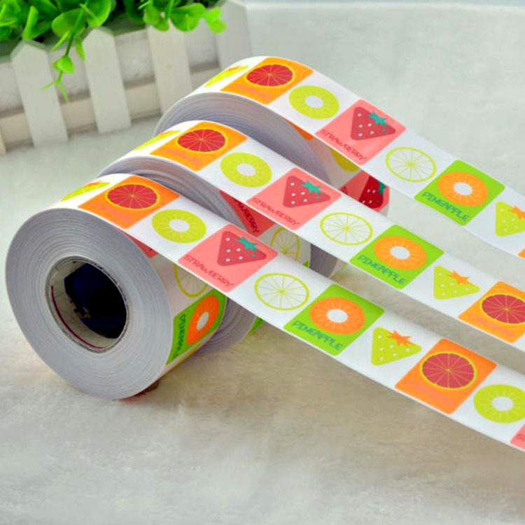 不干胶标签彩色印刷 定做透明pvc贴纸铜版纸封口贴二维码广告logo