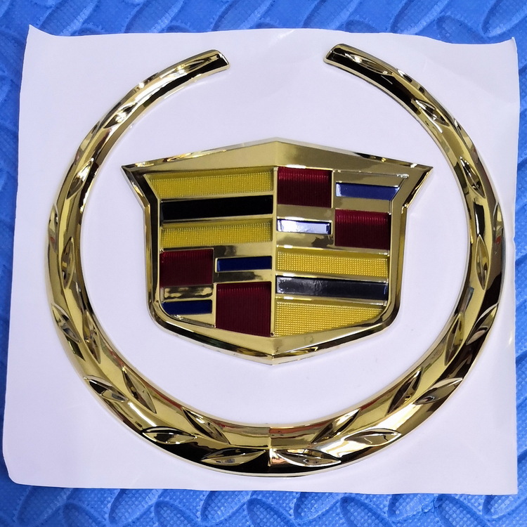 适用于凯迪拉克改装换车标车牌标志abs塑料电镀车贴金属亚克力