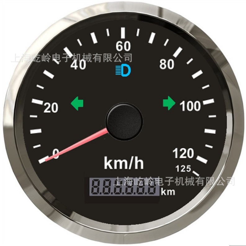 125km/h gps速度里程表路码表电动车带转向灯里程可调带报警