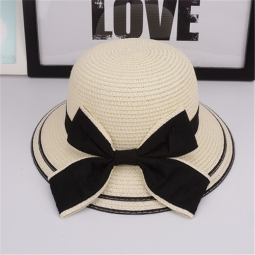 5 Children's Straw Hat 3 Parent-Child 7 Mother-Daughter Spring and Summer Sun-Proof Bucket Hat Summer 2-6-8 Years Old Girl Big Brim Beach Hat Princess