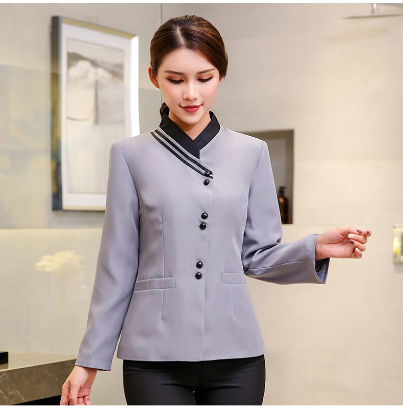酒店工作服制服客房部宾馆客房服务员工服装男女保洁服秋冬装长袖