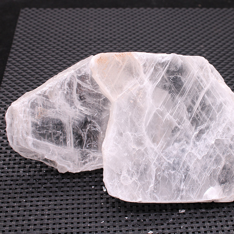 天然原石碎石透石膏方解石标本矿石摆件