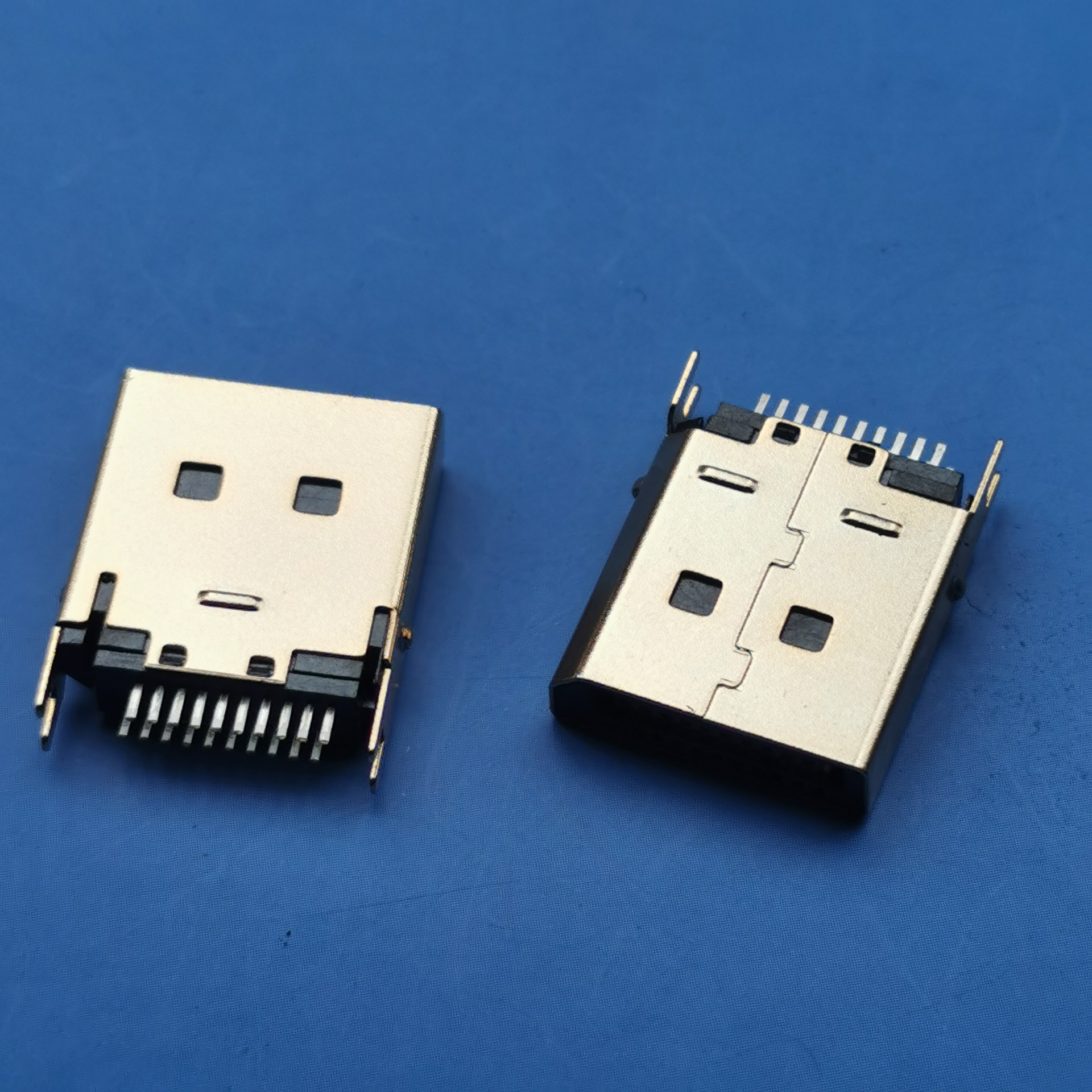 高清接口 大dp公头 20p夹板式公头1.6mm镀金 铁壳/铜壳 无卡勾