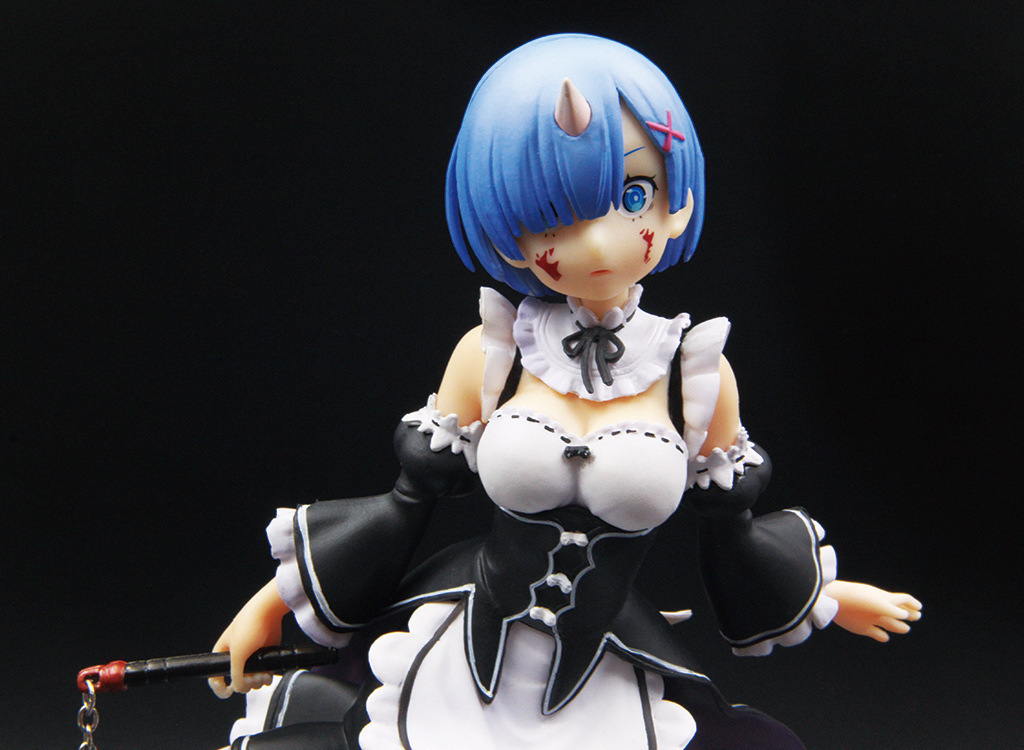 re:从零开始的异世界生活 女仆装 蕾姆 雷姆 流星锤 托盘手办