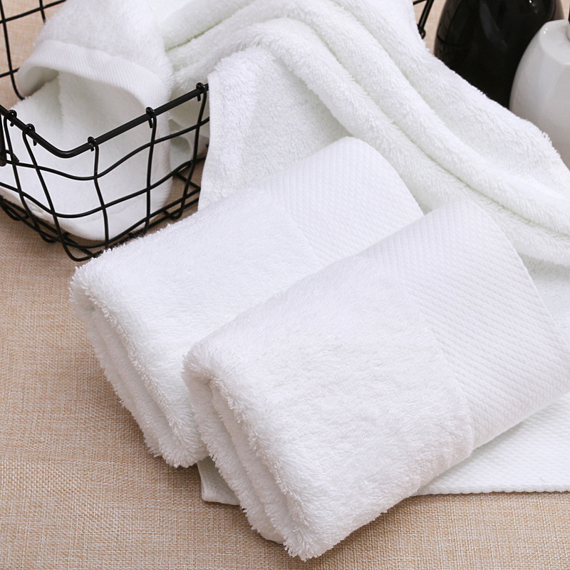 厂家现货棉质加厚柔软素色吸水段边白毛巾酒店家居日用洗澡大毛巾