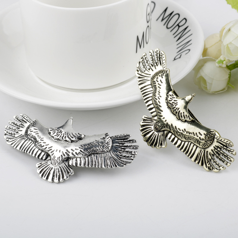 欧美复古合金老鹰展翅发夹弹簧夹顶夹发饰夹子发卡后脑勺头饰