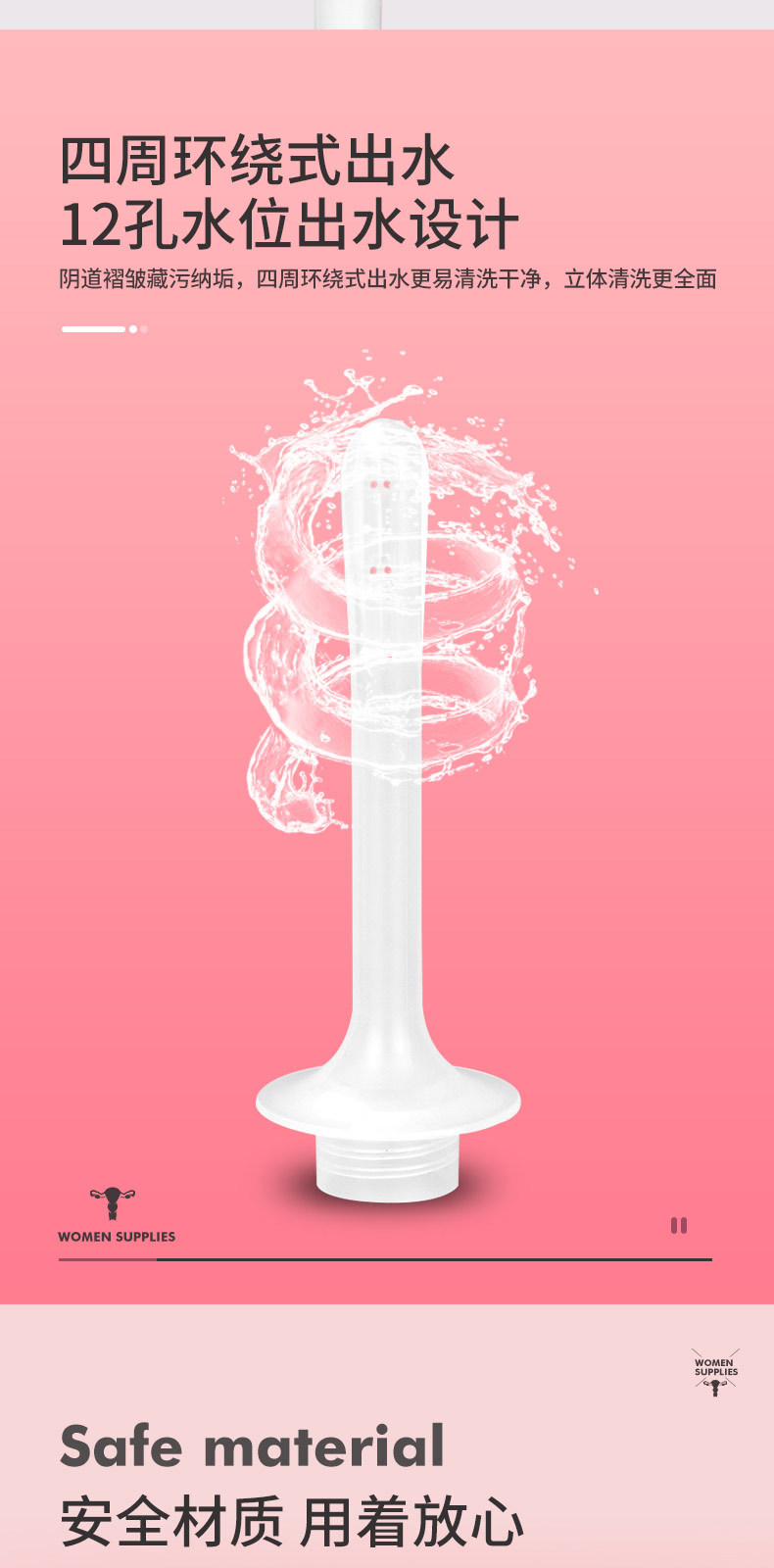 便携手动加压阴道冲洗器妇科冲洗器女性私处护理洁阴器后庭清洗器