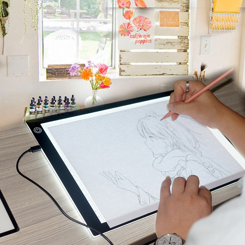 好笔迹源头厂家led带刻度拷贝台a4可调光临摹写字绘画神器发光板