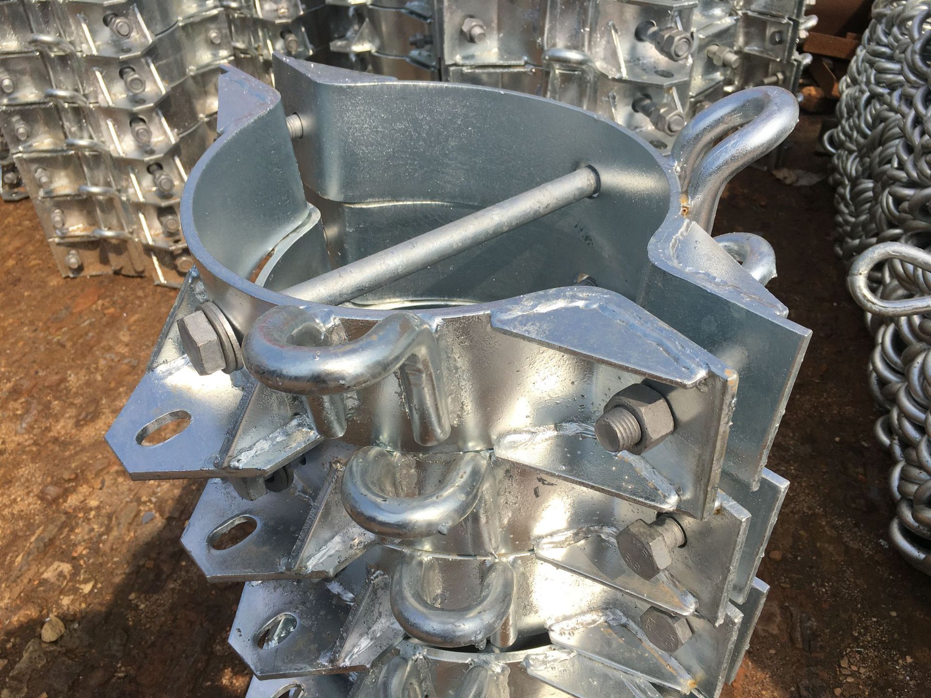 高压电力铁附件电力金具35kv双杆门型横担hzm hjm拉线棒节板