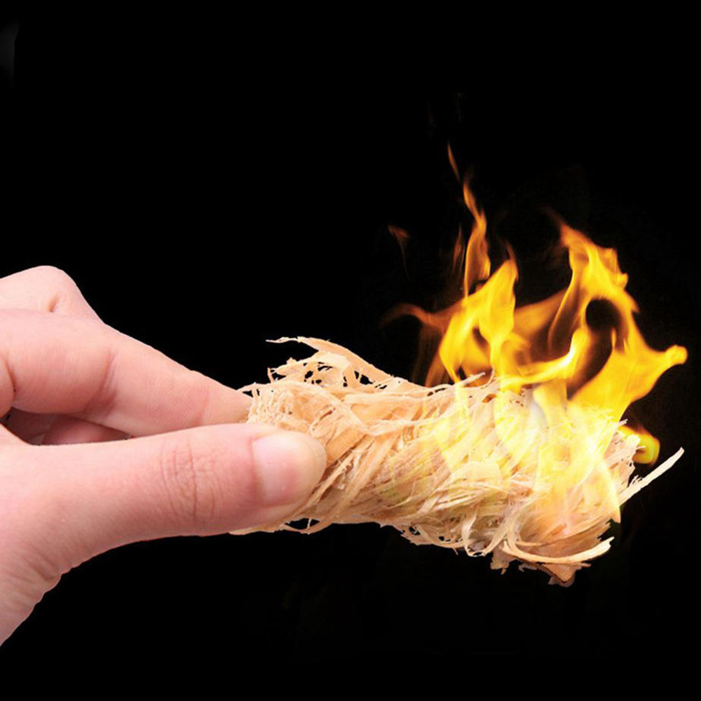 户外点火助燃物 点炭引火棒 取火易燃油木条 烧烤蜡木棒油木卷