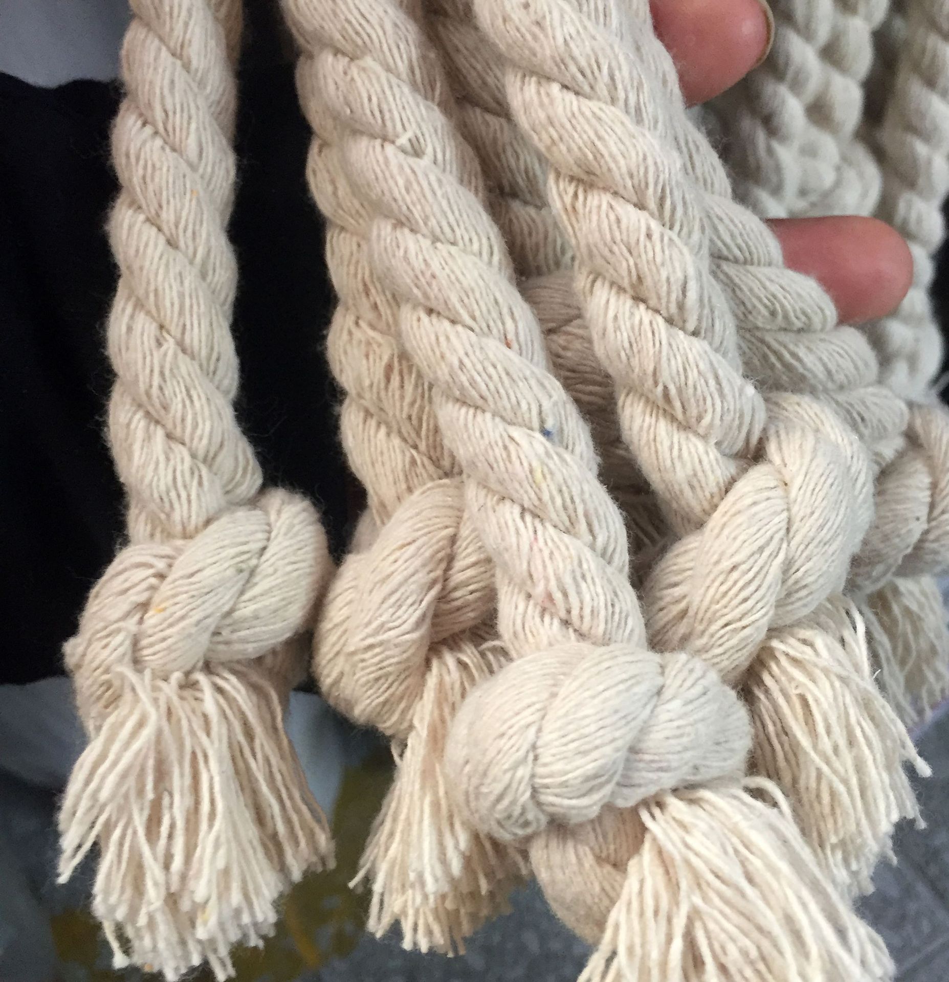 简美120北欧加粗麻花绑绳简约文艺窗帘棉质绑带麻绳窗帘扣现货