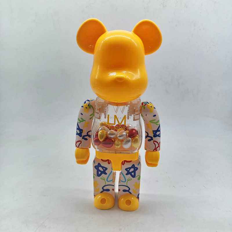 暴力熊涂鸦金蛋千秋bearbrick蓝色水波纹千秋积木熊wf fashion400