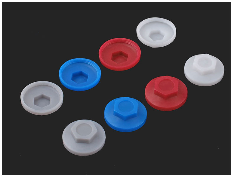 塑料外六角钻尾螺丝防水帽燕尾钉帽彩钢瓦固定钉塑料保护帽m8m9